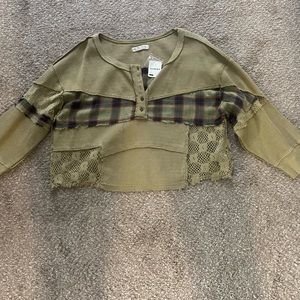 Free People/We The Free cropped sweater, new with tags